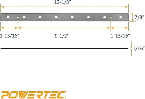 شفرات مسطحة POWERTEC مقاس 12-1/2 بوصة لطائرة DeWalt DW733، بديلة لسكاكين الطائرة DW7332، مجموعة من 4 (12809DDV) in Saudi Arabia