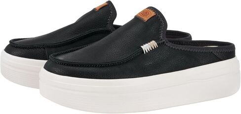 Hey Dude Women's Austin Lift Leather White Size 6 | Women's Shoes | Women Slip-on Loafers | Comfortable & Light-Weight in Saudi Arabia