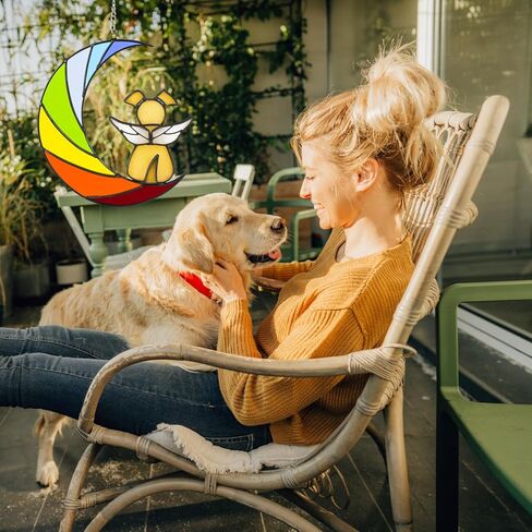 الهدايا التذكارية الكلب الزجاج الملون لفقدان الكلب، قوس قزح جسر الكلب الهدايا التذكارية للكلاب، الحيوانات الأليفة هدية التعاطف مع فقدان، فقدان هدية التعاطف الكلب، هدية الفجيعة الكلب، الحيوانات الأليفة التذكارية الكلب يمر بعيدا الهدايا in Kuwait