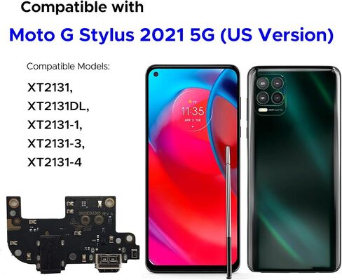 طقم استبدال منفذ الشحن متوافق مع Moto Edge 2021، XT2141، XT2141-1، XT2141-2 Dock Board USB-C، مع دليل التعليمات، مجموعة أدوات in Saudi Arabia