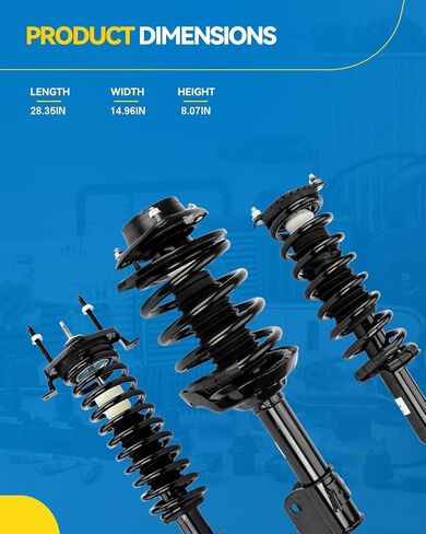 PHILTOP Front Complete Struts Shock absorber fits Corolla 2009 2010 2011 2012 2013, Matrix 2011 2012 2013 472597 472598 Struts with Coil Spring Assemblies Set of 2 SAA668 in Saudi Arabia