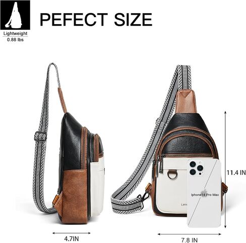 Leresas Sling Bag for Women Crossbody Fanny Packs Purses Backpack Vegan Leather Trendy Travel Cross Shoulder Handbag Beige in Saudi Arabia