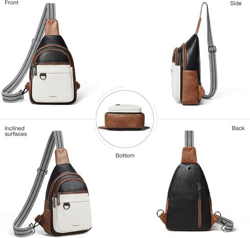 Leresas Sling Bag for Women Crossbody Fanny Packs Purses Backpack Vegan Leather Trendy Travel Cross Shoulder Handbag Beige in Saudi Arabia