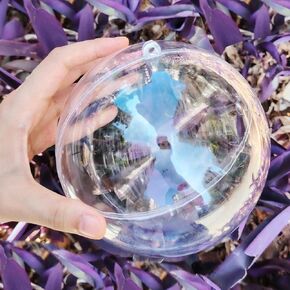 30PCS Clear Plastic Ornaments for Crafts 80mm Large Fillable Christmas Ornaments Balls DIY Christmas Tree Decorations, Hanging Acrylic Clear Plastic Balls