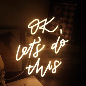 QiaoFei Led You Are So Amazing Neon Sign Word/Levels USB مدعوم بمفتاح باهت لأضواء النيون لغرفة المنزل وبار الفن وديكور الحائط ونافذة غرفة المعيشة وديكور الحائط (أبيض دافئ)