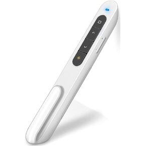 DinoFire USB Rechargeable RF 2.4 GHz Green Light Presentation Remote, Powerpoint Clicker Wireless Presenter Presentation Clicker Slide Advancer for Mac/Keynote/PC/PPT
