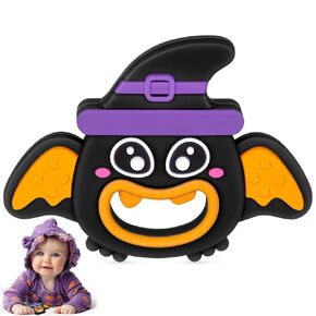 Halloween Spider Baby Teether, BPA Free, Soft Silicone Teething Toy, Easy to Hold, Soothes Sore Gums, Baby Teething Toy for Infants and Toddlers