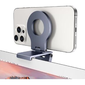 Itramax Continuity Camera Mount for Desktop Monitor,iPhone Webcam Mount Mag-Safe Laptop Holder Aluminum Adjustable Stand for iPhone 16 15 14 13 12,iOS 16,MacBook Pro,Air,iMac,macOS 13 Ventura,Apple TV