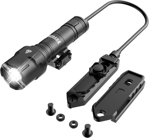 Feyachi Tactical Flashlight 1200 Lumens - LED Weapon Light with Mlok Mount and Pressure Switch Matte Black in Saudi Arabia