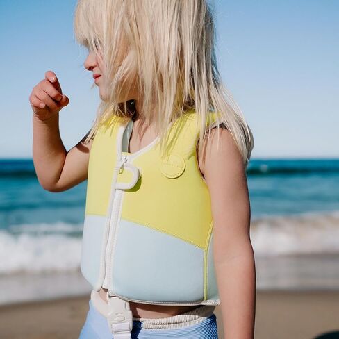 SUNNYLiFE Swim Vest - Designed for toddlers aged 1-2 or 24-33lbs. Constructed with neoprene plus a secure front zip and adjustable safety strap to develop water confidence in Kuwait