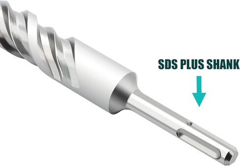 5 Pack 9/16 in x 8.25 in (14 x 210mm) SDS Plus Rotary Hammer Drill Bit, Concrete Drill Bit,Masonry Drill Bit for Concrete, Brick and Cement,210mm Length, (9/16 inch (14mm)) in Saudi Arabia
