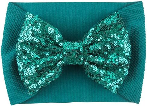 Glitter Bows for Baby Girls Headband, Newborn Bows Headbands Baby Hair Bows Hairbands Hair Accessories.(FD117) (Gold Red Black) in Saudi Arabia