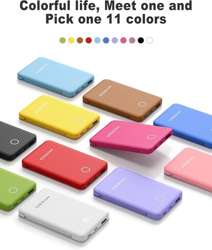 باور بانك من ميسو بسعة 6000 مللي أمبير في الساعة، مزود بكابلات مدمجة، وردي in Kuwait