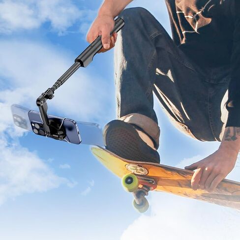 حامل ثلاثي مغناطيسي KIWIFOTOS لهاتف iPhone MagSafe Selfie Stick لهاتف iPhone 16 15 14 Pro Max مع جهاز تحكم عن بعد قابل للفصل لـ OSMO Pocket Gopro Travel Vlogging Video المحمولة حامل ثلاثي للهواتف الذكية in Kuwait