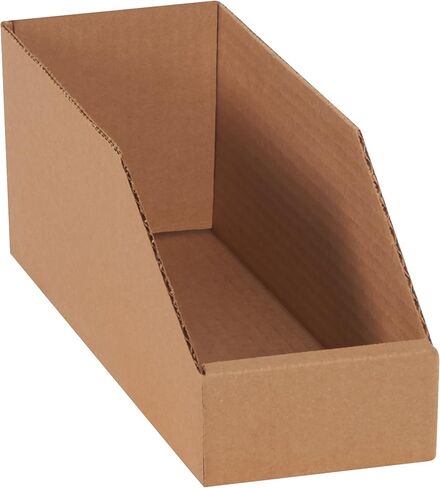BFBINMT412 Open Top Bin Boxes, 4" x 12" x 4 1/2", White (Pack of 50) in Saudi Arabia