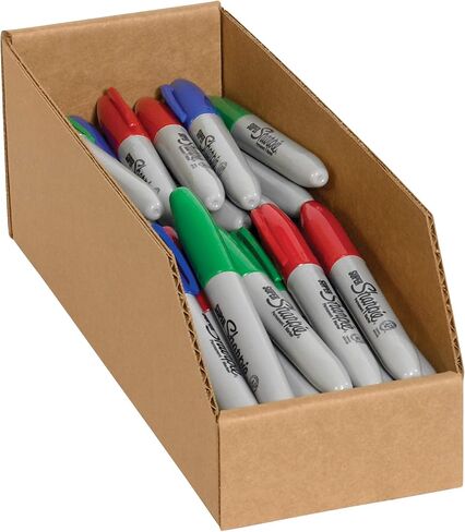 BFBINMT412 Open Top Bin Boxes, 4" x 12" x 4 1/2", White (Pack of 50) in Saudi Arabia
