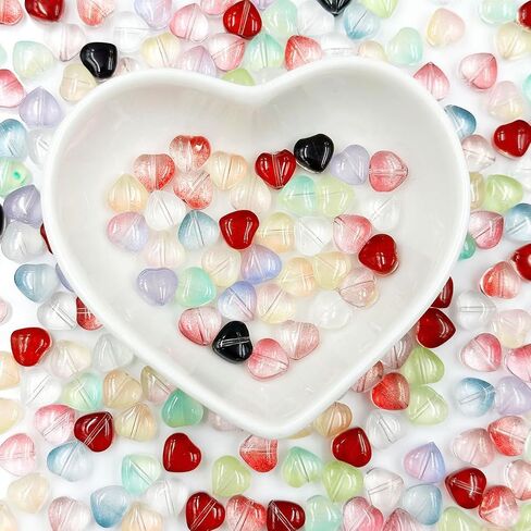 Flower Beads, 140Pcs Mixed Trumpet Flower Crystal Loose Glass Beads Bell Flower Spacer Beads with Hole for DIY Jewelry Making Craftings Bracelets Necklaces Earrings Beading Projects in Kuwait