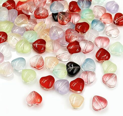 Flower Beads, 140Pcs Mixed Trumpet Flower Crystal Loose Glass Beads Bell Flower Spacer Beads with Hole for DIY Jewelry Making Craftings Bracelets Necklaces Earrings Beading Projects in Kuwait