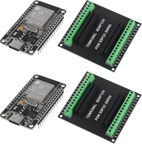 3 قطعة ESP32 لوح تمديد 30Pin GPIO لوحة القطع 1 إلى 2 وحدة محول طرفي متوافق مع 30 دبابيس ESP32 لوحة التطوير in Kuwait