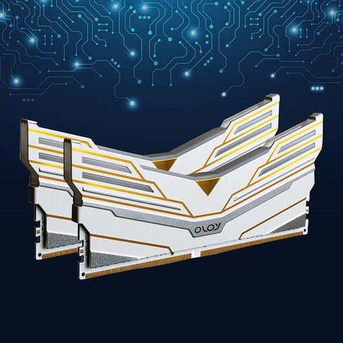 OLOy DDR4 RAM 16 جيجابايت (2x8 جيجابايت) White Owl Aura Sync RGB 3600 ميجا هرتز CL18 1.35V 288-Pin Desktop Gaming UDIMM (MD4U0836180BHVDA) in Kuwait