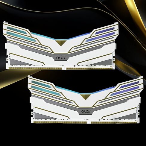 OLOy DDR4 RAM 16 جيجابايت (2x8 جيجابايت) White Owl Aura Sync RGB 3600 ميجا هرتز CL18 1.35V 288-Pin Desktop Gaming UDIMM (MD4U0836180BHVDA) in Kuwait