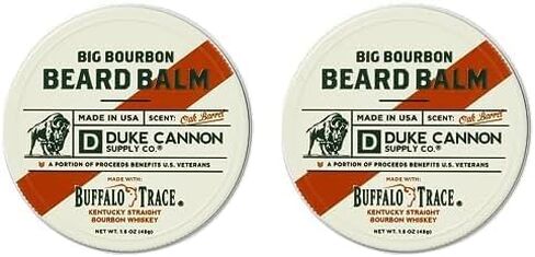 Duke Cannon Supply Co. Big Bourbon Beard Balm, 1.6oz - Oak Barrel Scent/Made with Natural and Organic Ingredients in Saudi Arabia
