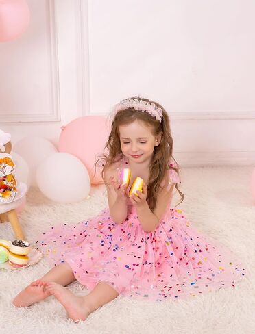 Baby Girls Birthday Party Dress Toddler Kids Spaghetti Straps Tulle Tutu Princess Dress Cake Smash Photoshoot Dresses in Kuwait