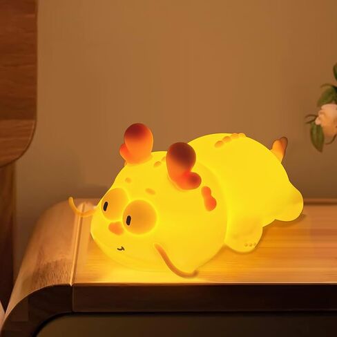 Multicolor Decor Night Light for Kids USB Rechargeable Cute Bunny LED Lamp with Timer & Touch Control Rabbit Shape Dimmable Warm Night Lights for Baby Breastfeeding Sleep Nursery Soft Eye Caring in Saudi Arabia