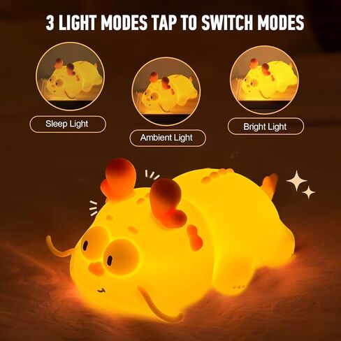 Multicolor Decor Night Light for Kids USB Rechargeable Cute Bunny LED Lamp with Timer & Touch Control Rabbit Shape Dimmable Warm Night Lights for Baby Breastfeeding Sleep Nursery Soft Eye Caring in Saudi Arabia