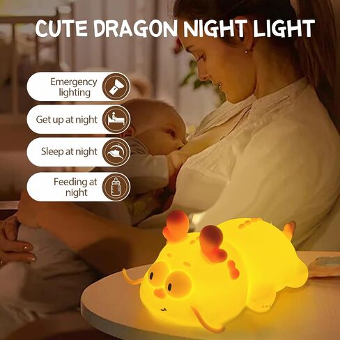 Multicolor Decor Night Light for Kids USB Rechargeable Cute Bunny LED Lamp with Timer & Touch Control Rabbit Shape Dimmable Warm Night Lights for Baby Breastfeeding Sleep Nursery Soft Eye Caring in Saudi Arabia