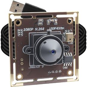 USB Camera Module 2MP HD 1080P Webcam 0.01LUX Low Illumination USB Camera for Industrial,H.264 Compress Format USB Camera with 3.7mm Pinhole Lens Lens for Android Windows Linux