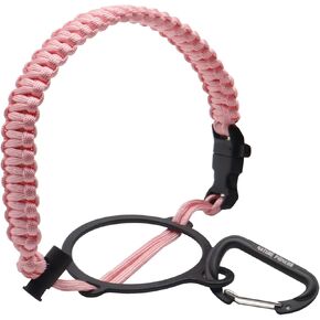 NATURE PIONEOR Paracord Handle for Wide Mouth - Safety Ring, and Carabiner - Fits 14oz to 64oz Stainless Steel Water Bottles(Blue&Purple)…