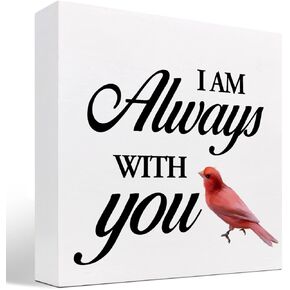 Whisper I Love You to A Butterfly and It Will Fly Up to Heaven Wood Block Sign Desk Decor,Inspirational Memorial Wooden Box Plaque Sign Desk Decor for Home Shelf Table Decorations