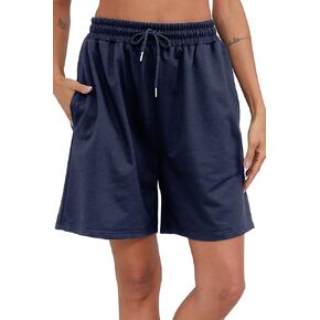 Women's Bermuda Shorts Jersey Shorts with Pockets Casual Basic Jersy Shorts Gym Shorts with Pockets in Kuwait