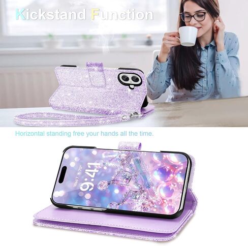 Fingic for iPhone 16 Case,for iPhone 16 Wallet Case for Women Girl[with 9 Card Holder]Marble Rose Gold PU Leather Detachable Wrist Strap Fullbody Slim Shockproof Flip Phone Case for iPhone 16,6.1"2024 in Saudi Arabia