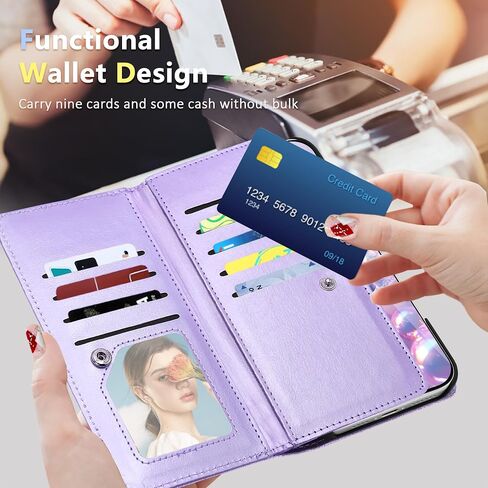 Fingic for iPhone 16 Case,for iPhone 16 Wallet Case for Women Girl[with 9 Card Holder]Marble Rose Gold PU Leather Detachable Wrist Strap Fullbody Slim Shockproof Flip Phone Case for iPhone 16,6.1"2024 in Saudi Arabia