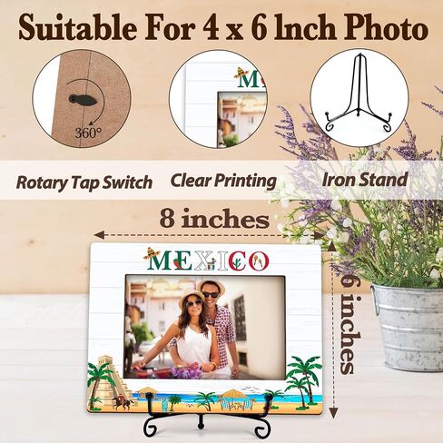 Italy Photo Frame - Italy Tourist Attractions Wooden Desktop Photo Frame Decoration with Stand - Family Vacation, Honeymoon, Wedding or Anniversary Picture Frame -A02 in Saudi Arabia