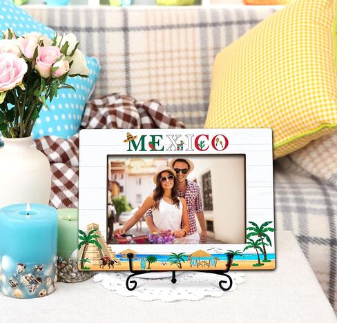 Italy Photo Frame - Italy Tourist Attractions Wooden Desktop Photo Frame Decoration with Stand - Family Vacation, Honeymoon, Wedding or Anniversary Picture Frame -A02 in Saudi Arabia