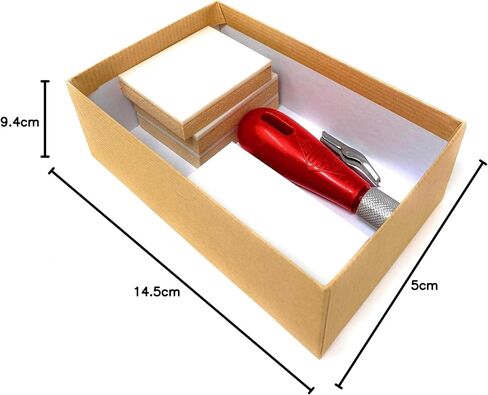ESSDEE Block Printing Essentials Kit Includes 2 Ink Rollers, 3 Lino Cutters, Lino Handle, Printing Ink and Carving Block || Used in Art, Craft and Carving Stamps || Made in The UK in Kuwait