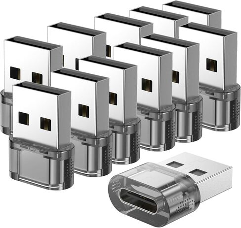 محول USB إلى USB C 6 حزم، محول شحن وبيانات USB A إلى C، متوافق مع Apple Watch/Ultra iWatch/iPhone 15 Pro Max Plus/Airpods/iPad 9 10 Air 5 Mini 6 (برتقالي) in Kuwait