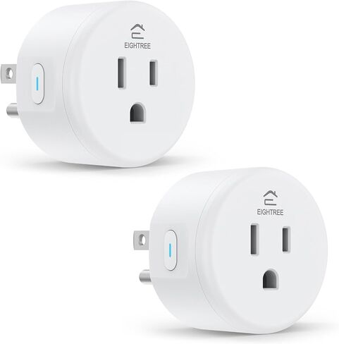 EIGHTREE Smart Plug, Smart Home WiFi Outlet Works with Alexa & Google Home, Smart Socket with Remote Control & Timer Function, 2.4GHz WiFi Only in Saudi Arabia