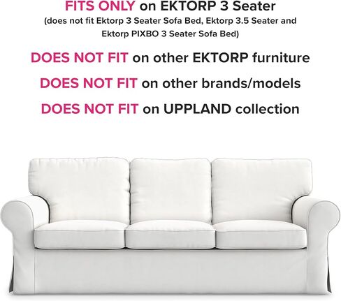 استبدال غطاء أريكة Ektorp 3 مقاعد لغطاء أريكة IKEA Ektorp 3 مقاعد، غطاء أريكة Ektorp، غطاء أريكة Ekrorp، غطاء أريكة Ektorp 3 مقاعد فقط (المحيط الداكن) in Kuwait