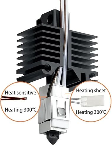 طابعة ثلاثية الأبعاد Hotend لرأس بثق Bambu Lab A1 0.4 مم A1، فوهة فولاذية صلبة قابلة للإزالة 0.4 مم مع غلاف سيليكون مقاوم لدرجات الحرارة العالية in Saudi Arabia