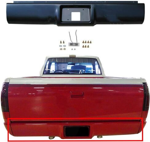 labwork Rear Steel Bumper Roll Pan Fleetside with License Light Replacement for 1999-2007 Silverado/Sierra Fleetside in Saudi Arabia