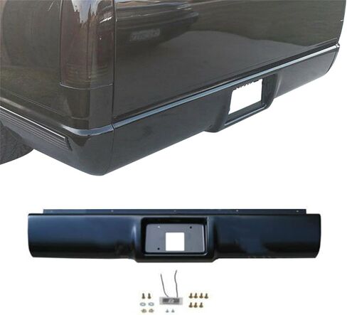 labwork Rear Steel Bumper Roll Pan Fleetside with License Light Replacement for 1999-2007 Silverado/Sierra Fleetside in Saudi Arabia