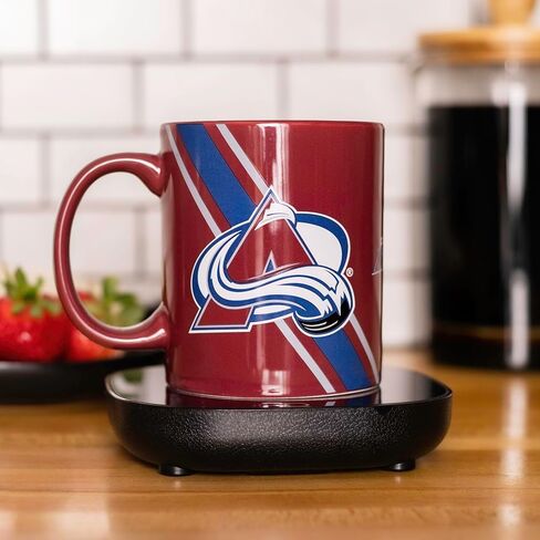 Uncanny Brands San Jose Sharks Logo Mug Warmer with Mug – Keeps Your Favorite Beverage Warm - Auto Shut On/Off in Saudi Arabia