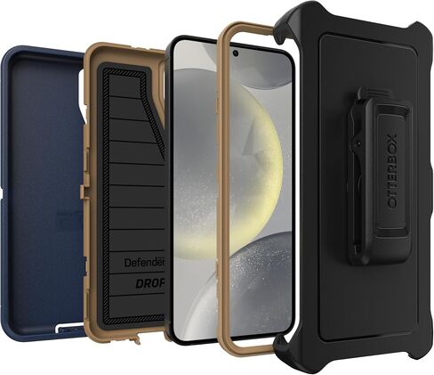 OtterBox Samsung Galaxy S24+ (فقط) - حافظة سلسلة Defender - جينز أزرق فاتح (أزرق) - بدون شاشة - متين ومتين - مع حماية للمنافذ - يتضمن مشبك الحافظة - حماية دفاعية ميكروبية in Saudi Arabia