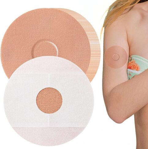 40 Pack Libre 3 Sensor Cover, Waterproof Adhesive Patches for Libre 3, Pre-Cut Back Pack Strong Adhesive CGM Tape with No Glue in The Center (Black) in Saudi Arabia