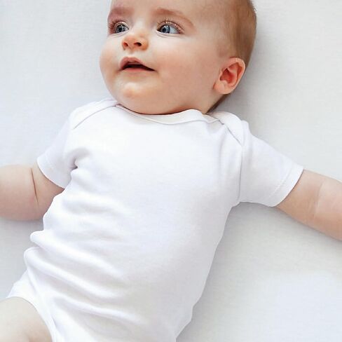 HonestBaby Multipack ملابس داخلية قصيرة الأكمام قطعة واحدة 100% قطن عضوي للأطفال الرضع الأولاد والبنات للجنسين، 3 عبوات من اللون المريمية، 6-9 أشهر in Saudi Arabia