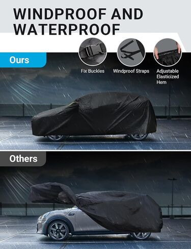 Proadsy 2024 Upgrade Car Cover for Honda Accord 2019-2024, Waterproof All Weather for Automobiles, Windproof Snowproof Rain Hail Sun UV Protection Full Outdoor Indoor Exterior Car Covers, Black in Saudi Arabia